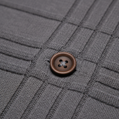 Męski sweter z miękkiej dzianiny z okrągłym dekoltem