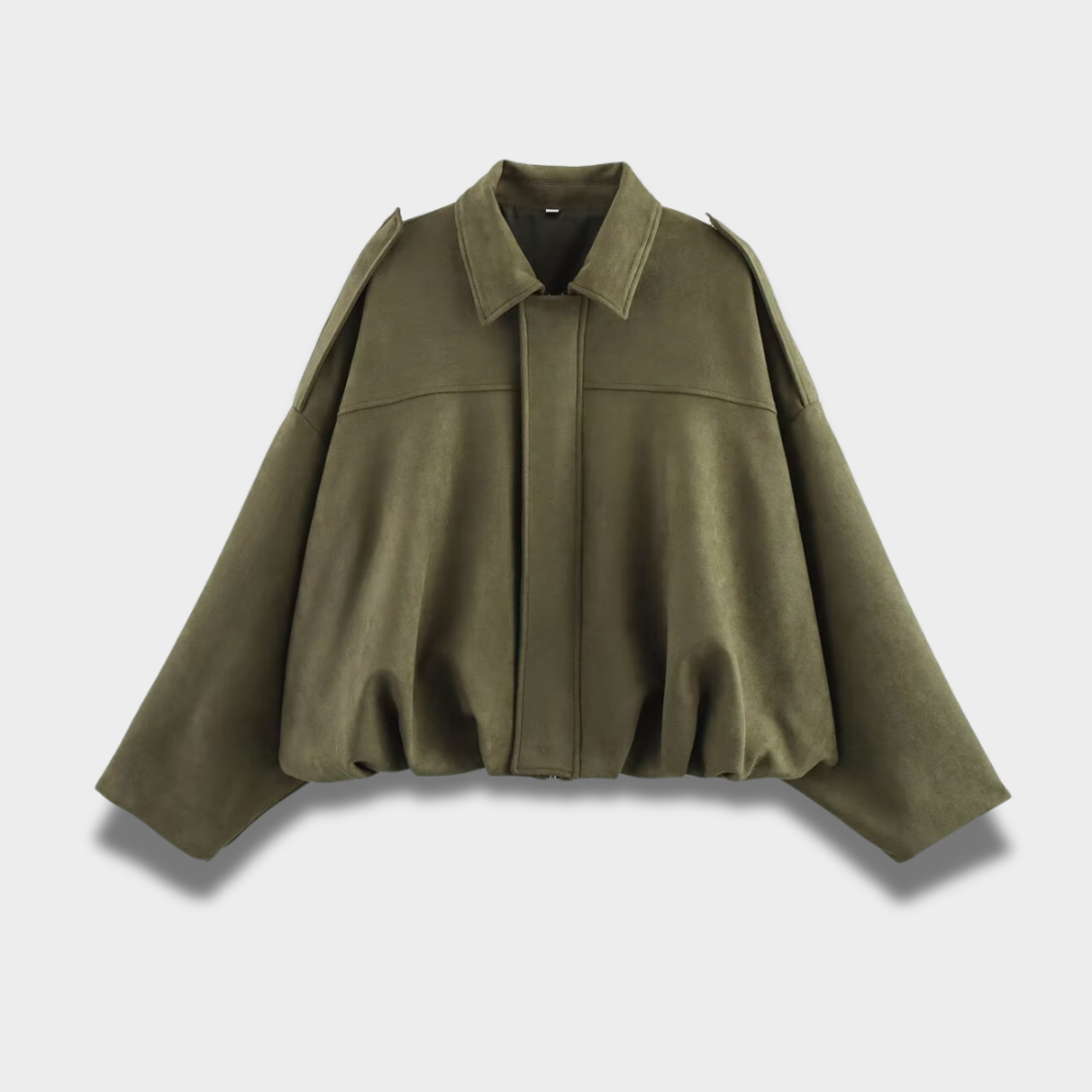 Damska kurtka oversize z miękkiej tkaniny Modaboutique