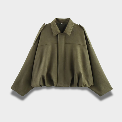 Damska kurtka oversize z miękkiej tkaniny Modaboutique