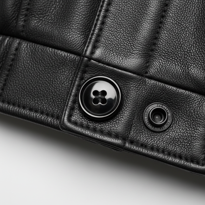 Męska kurtka skórzana z miękką podszewką