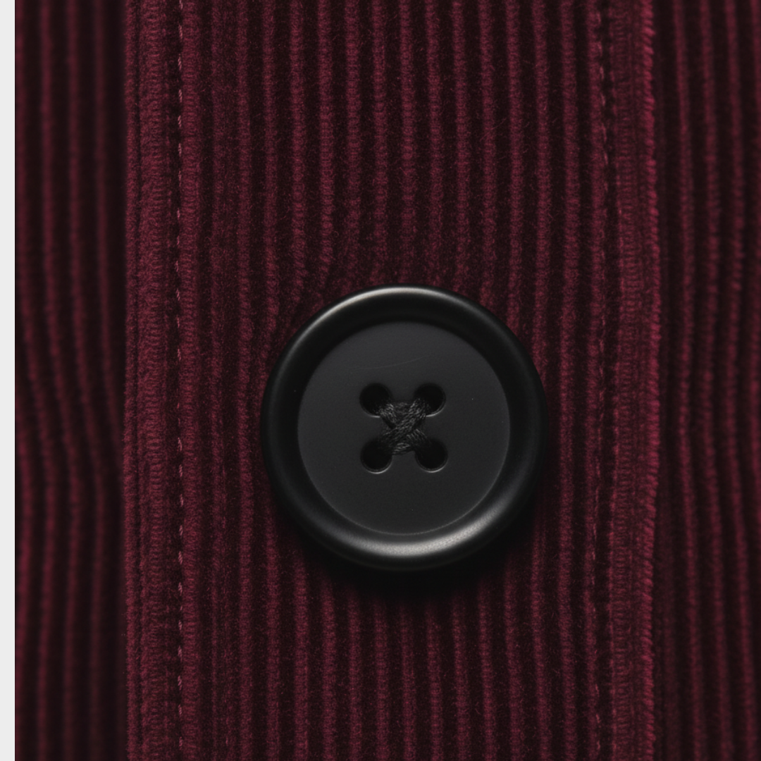 Męski casualowy płaszcz zapinany na guziki o uporządkowanym kroju