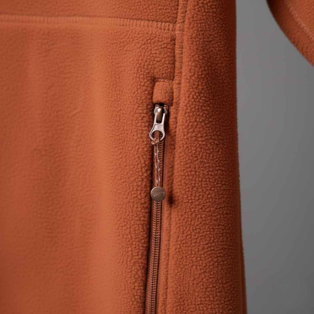 Męska kurtka polarowa zapinana na zamek z miękkiego materiału Modaboutique