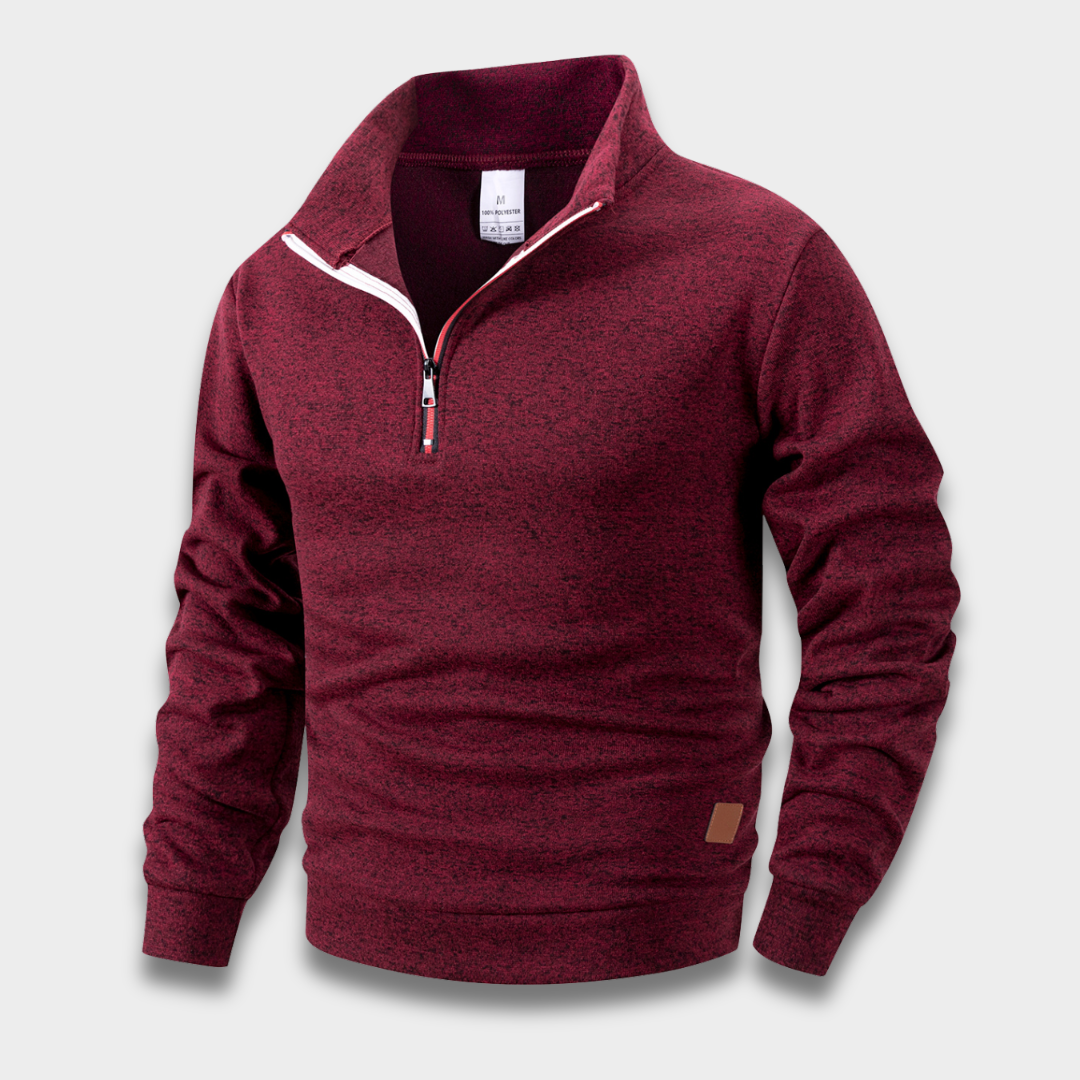 Męska bluza z zamkiem do połowy z miękkiego polaru Modaboutique