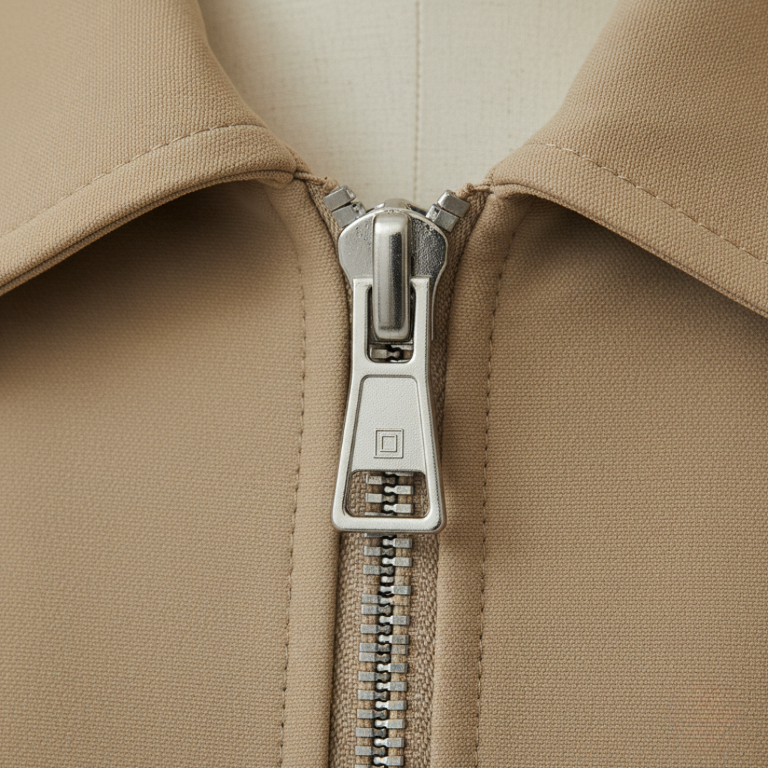 Kurtka damska zapinana na zamek z miękkiej tkaniny