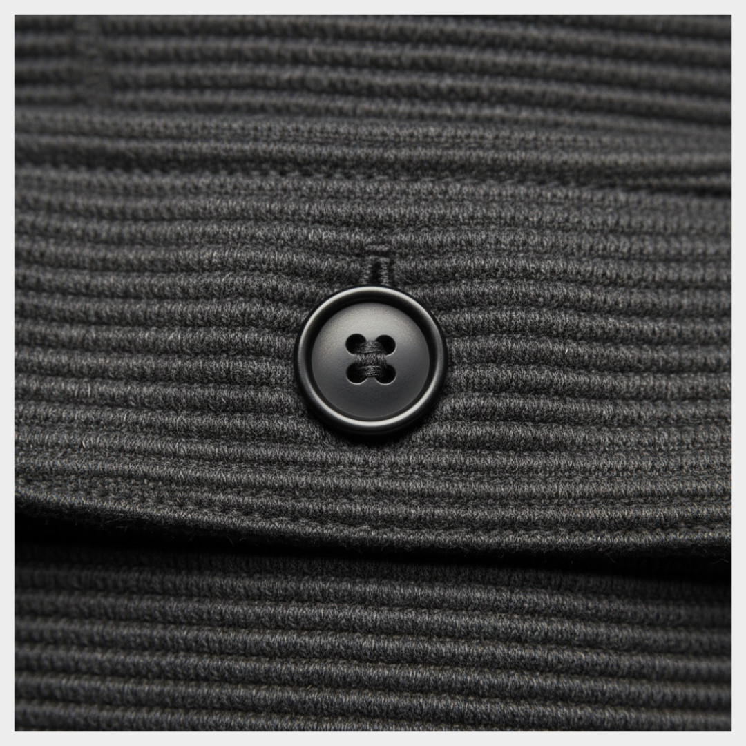 Męska casualowa kurtka zapinana na guziki o uporządkowanym fasonie