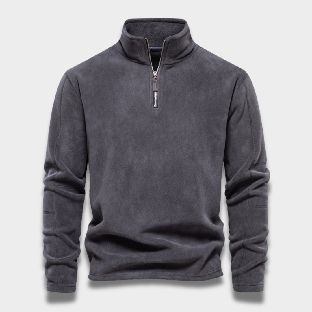 Męska bluza polarowa zapinana na zamek z miękkiego materiału