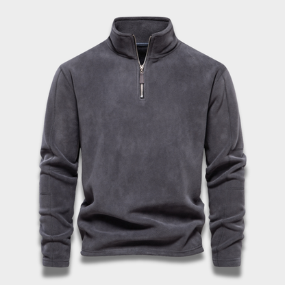 Męska bluza polarowa zapinana na zamek z miękkiego materiału