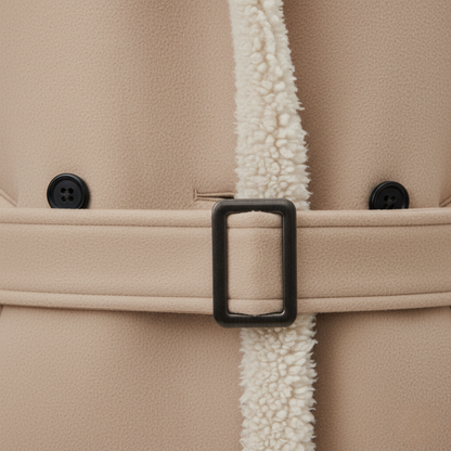 Damski Długi Płaszcz Zimowy z Miękką Podszewką ModaBoutique