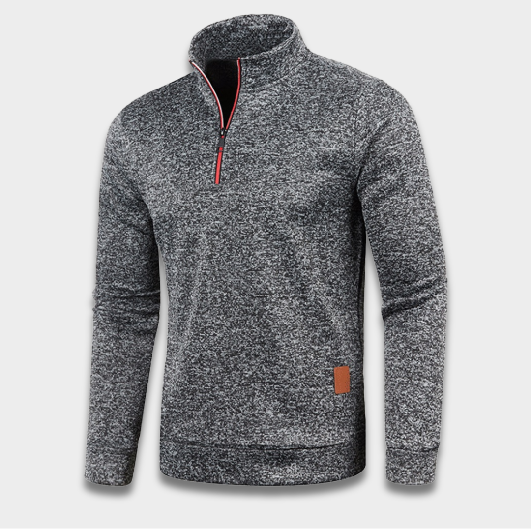 Męska bluza z zamkiem do połowy z miękkiego materiału