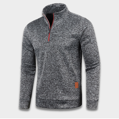 Męska bluza z zamkiem do połowy z miękkiego materiału