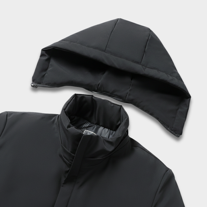 Męska kurtka zimowa polarowa z kapturem i ociepleniem Modaboutique