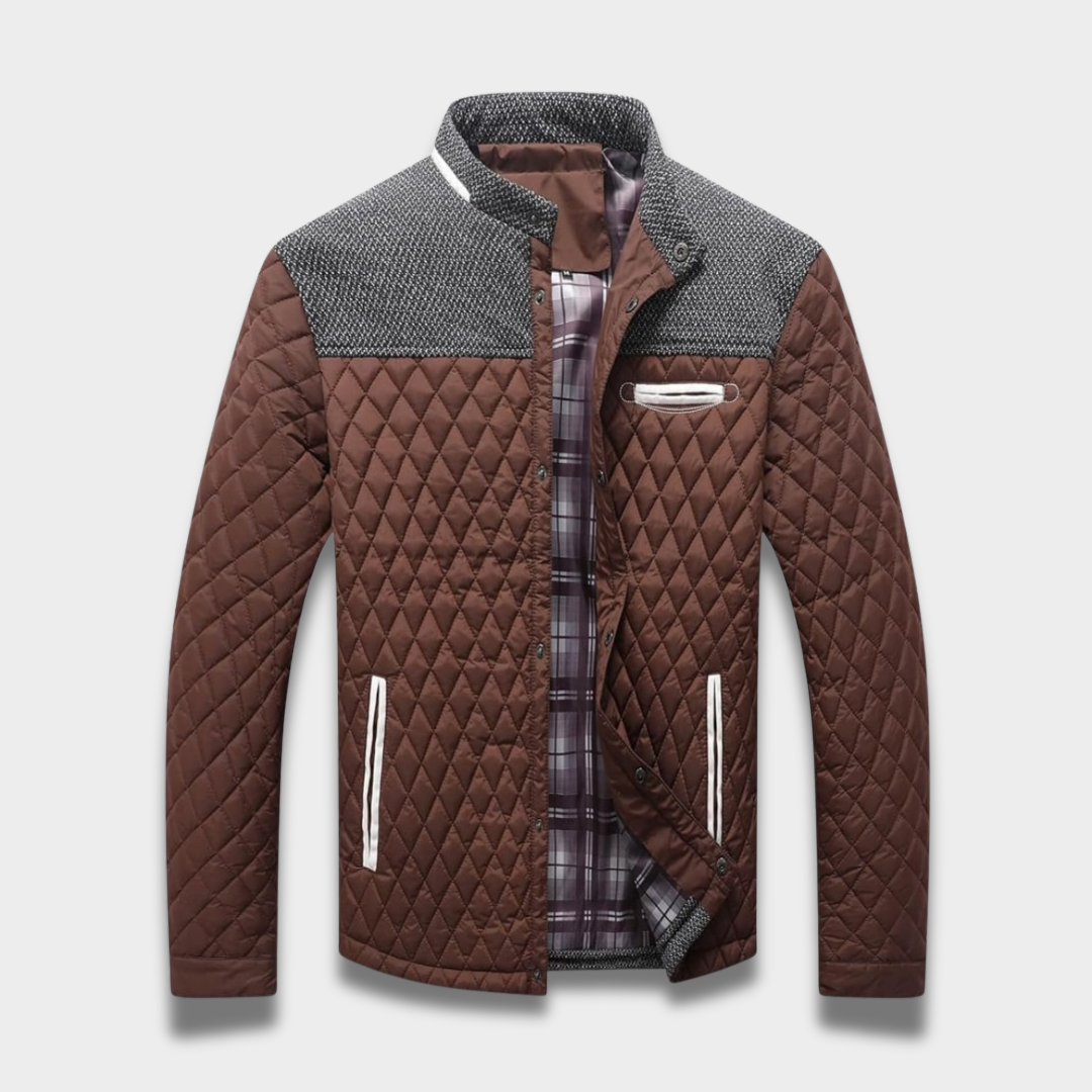 Męska pikowana kurtka przejściowa z lekkim ociepleniem