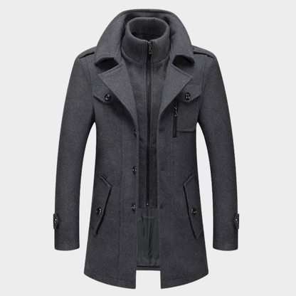 Męski płaszcz zimowy z ocieplaną podszewką Modaboutique