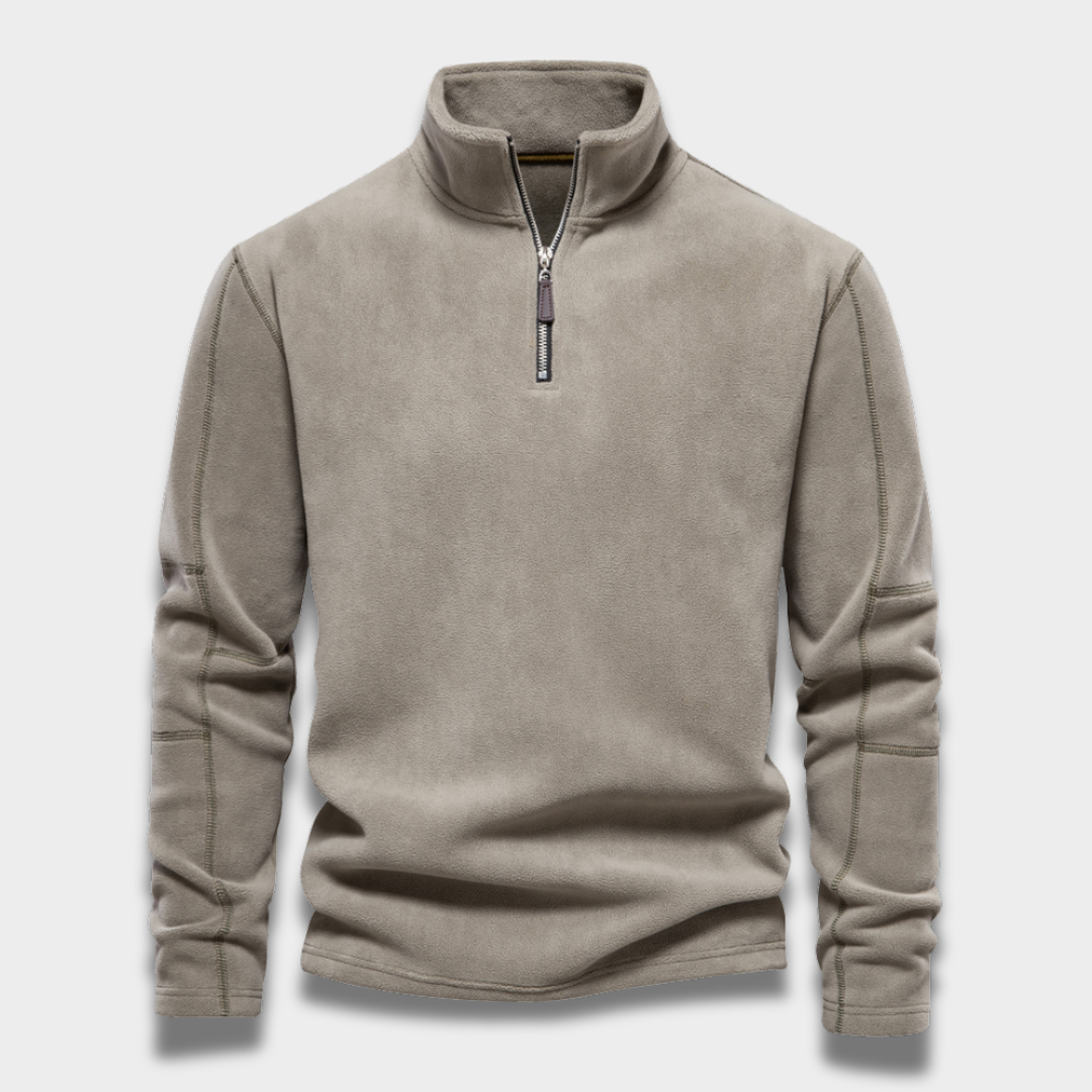 Męska bluza polarowa zapinana na zamek z miękkiego materiału