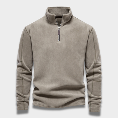 Męska bluza polarowa zapinana na zamek z miękkiego materiału