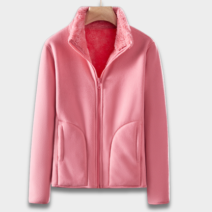 Damska bluza polarowa zapinana na zamek z miękkiej tkaniny Modaboutique