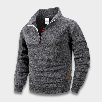 Męska bluza z zamkiem do połowy z miękkiego polaru Modaboutique