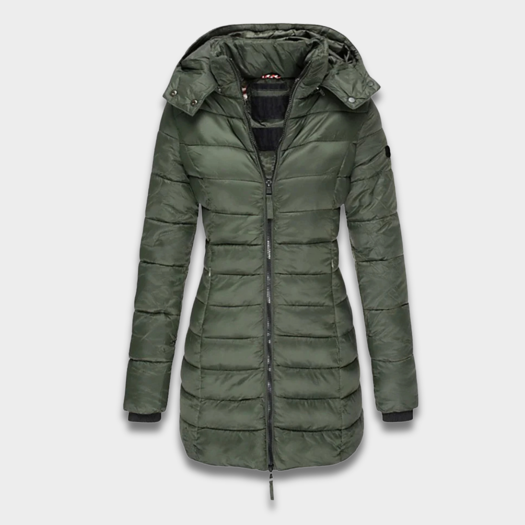 Damska Lekka Pikowana Kurtka z Kapturem ModaBoutique