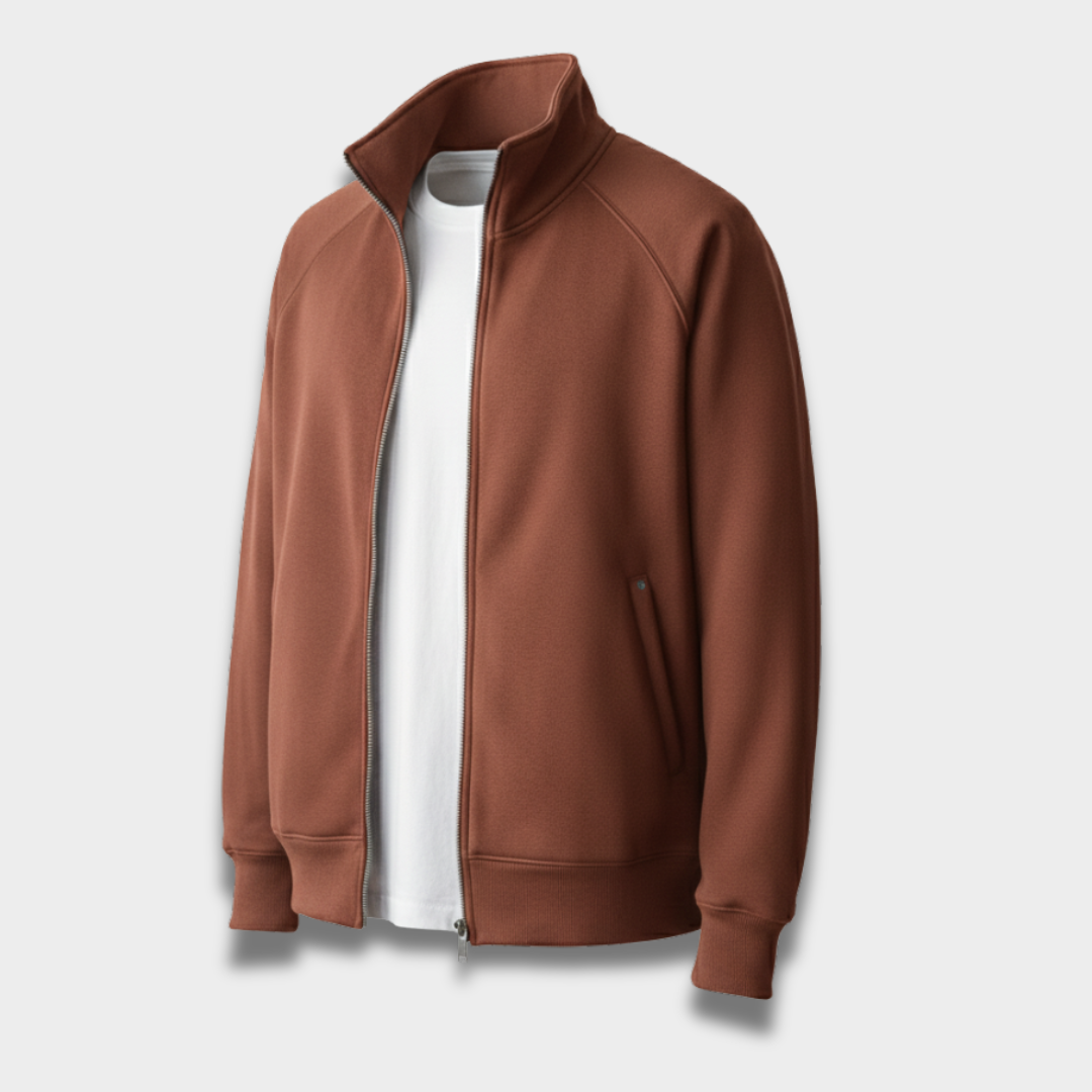 Męska kurtka zapinana na zamek z miękkiego materiału Modaboutique