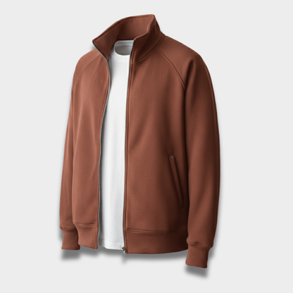 Męska kurtka zapinana na zamek z miękkiego materiału Modaboutique