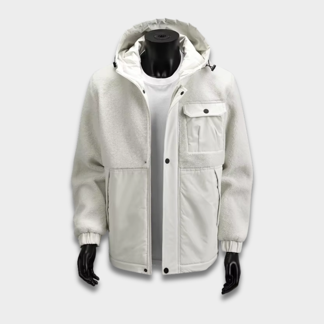 Męska Zimowa Kurtka z Kapturem i Podszewką ModaBoutique