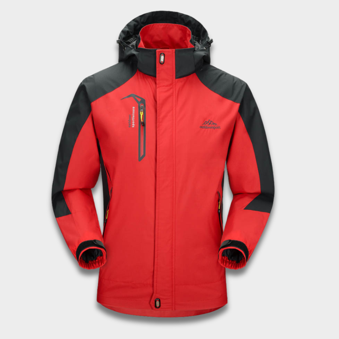 Kurtka outdoor męska z kapturem i wodoodporną tkaniną Modaboutique