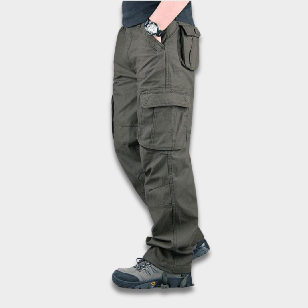 Męskie spodnie cargo z kieszeniami po bokach Modaboutique