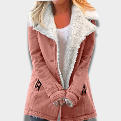 Damska Ciepła Kurtka Codzienna z Miękką Podszewką z Polaru ModaBoutique