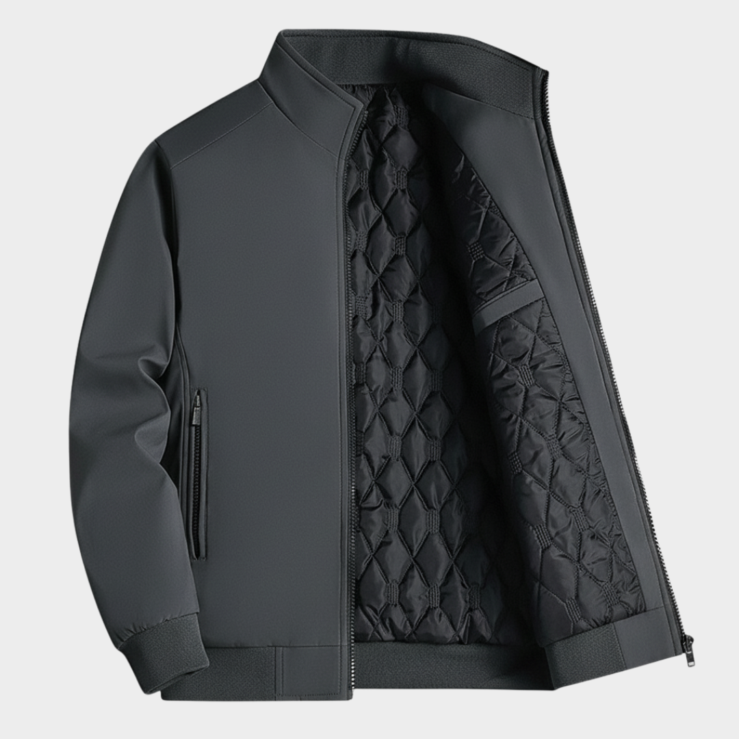 Męska pikowana kurtka bomberka z elastycznymi ściągaczami Modaboutique