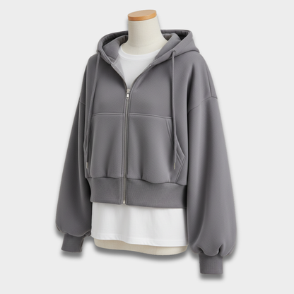 Damska bluza oversize z kapturem z miękkiej dzianiny Modaboutique