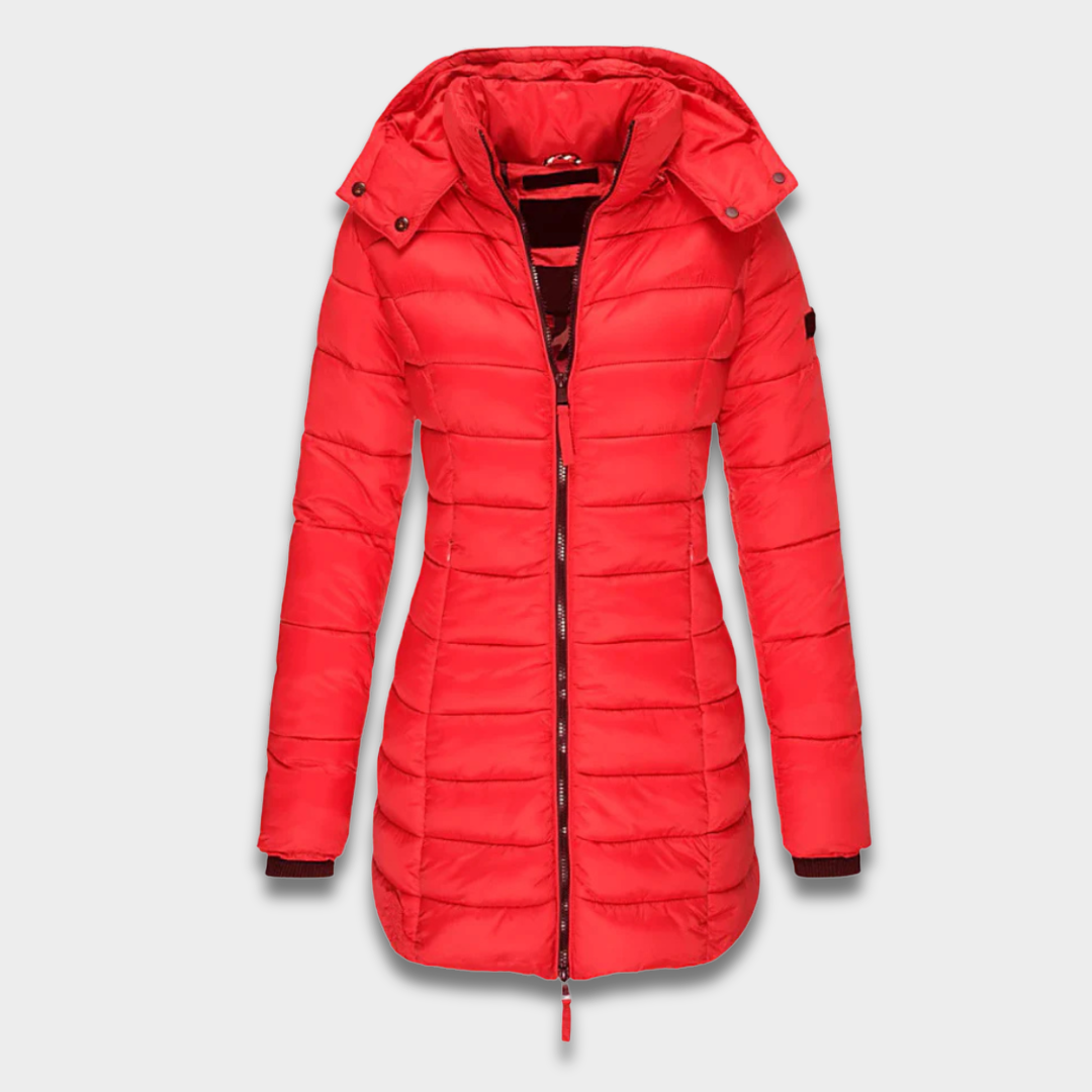 Damska Lekka Pikowana Kurtka z Kapturem ModaBoutique