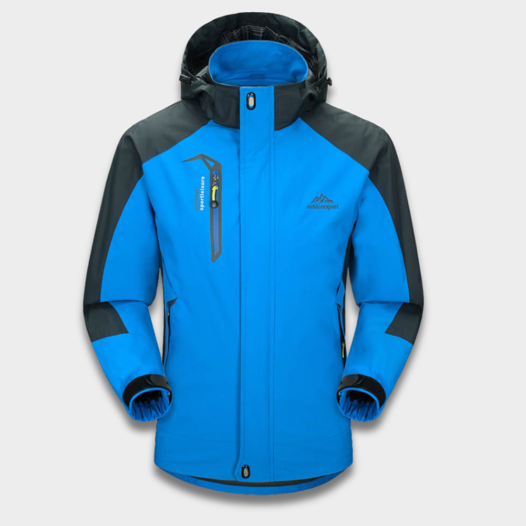 Kurtka outdoor męska z kapturem i wodoodporną tkaniną Modaboutique