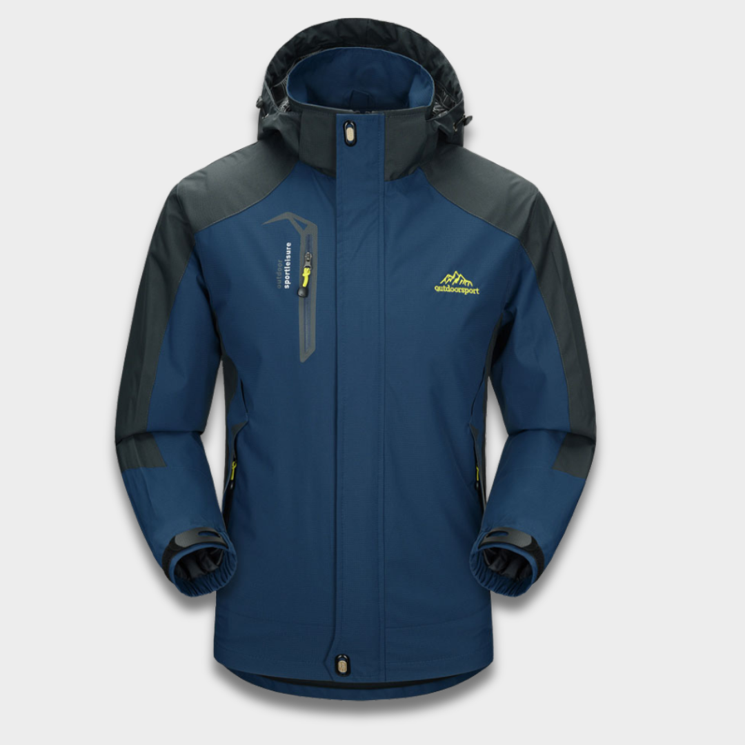 Kurtka outdoor męska z kapturem i wodoodporną tkaniną Modaboutique