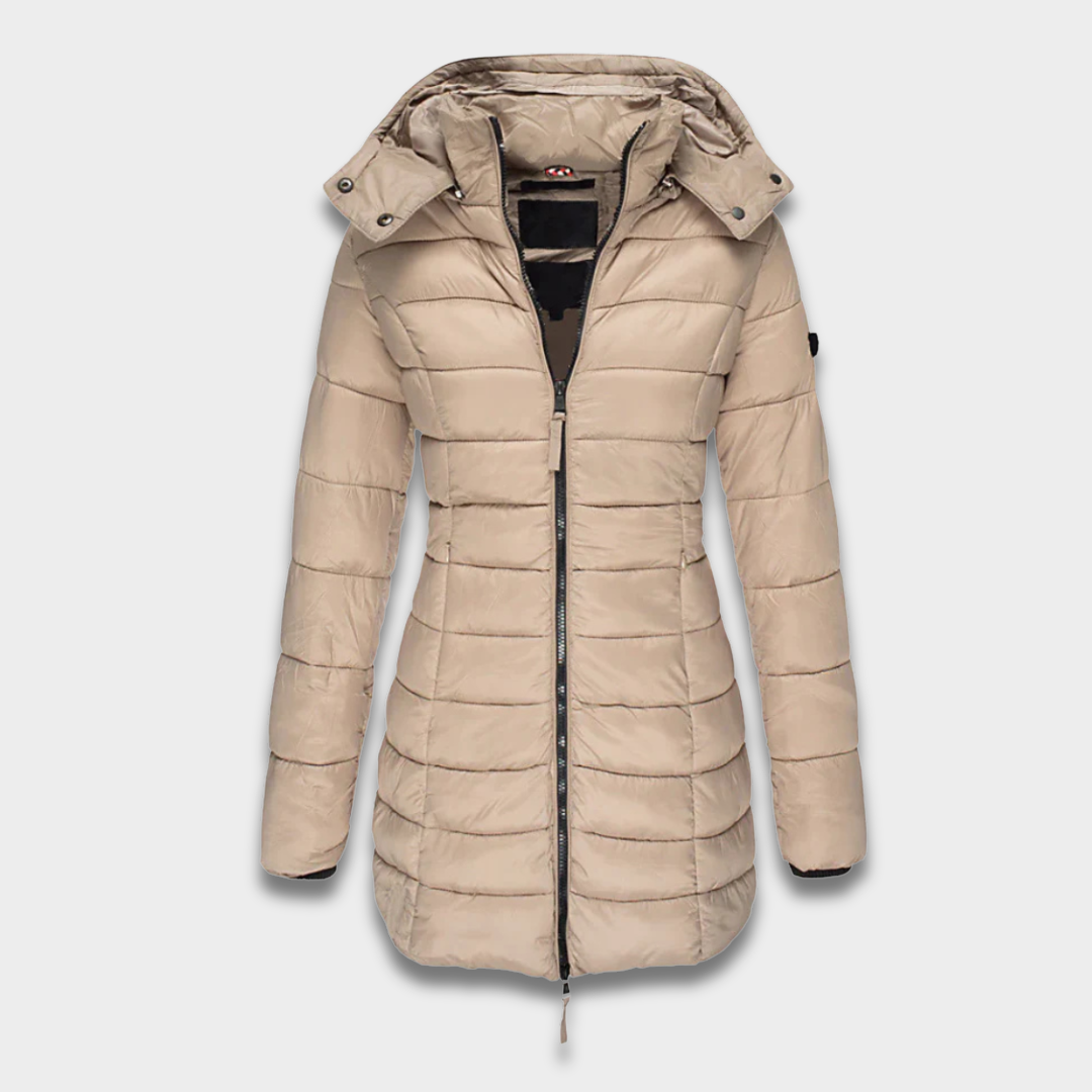 Damska Lekka Pikowana Kurtka z Kapturem ModaBoutique