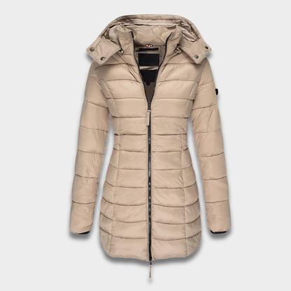 Damska Lekka Pikowana Kurtka z Kapturem ModaBoutique