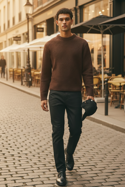 Sweter | Tomasz – Brązowy