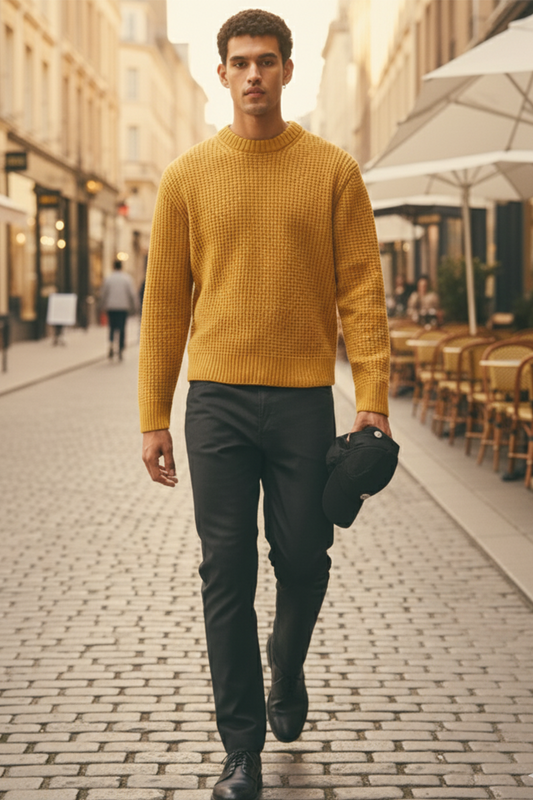 Sweter | Piotr – Musztardowy