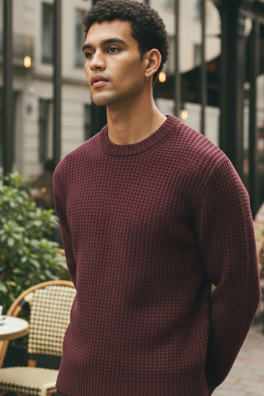 Sweter | Marek – Bordowy