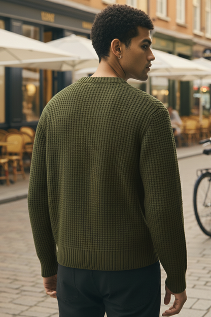 Sweter | Jakub – Mechowy Zielony