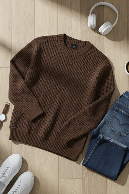 Sweter | Tomasz – Brązowy