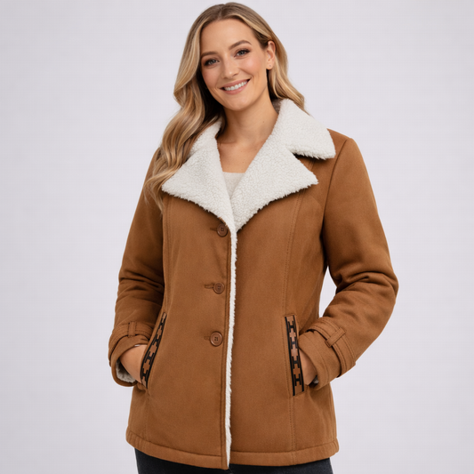 Damska Ciepła Kurtka Codzienna z Miękką Podszewką z Polaru ModaBoutique