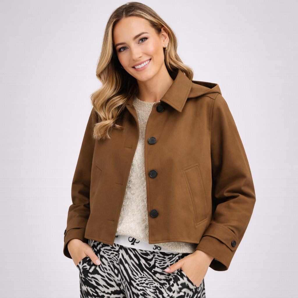 Damska kurtka z miękkiej tkaniny