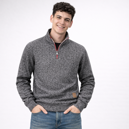 Męska bluza z zamkiem do połowy z miękkiego polaru Modaboutique