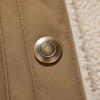 Męska kurtka jeansowa z ocieplanym kożuchem Modaboutique